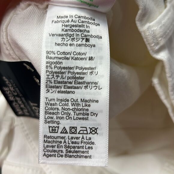 J. Crew Factory BP363 Tall Mid-rise Flare Crop signature stretch white jeans 29 - Picture 11 of 12